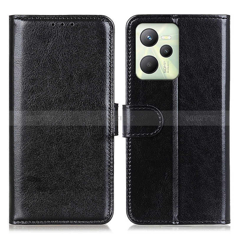 Coque Portefeuille Livre Cuir Etui Clapet M07L pour Realme C35 Noir Plus