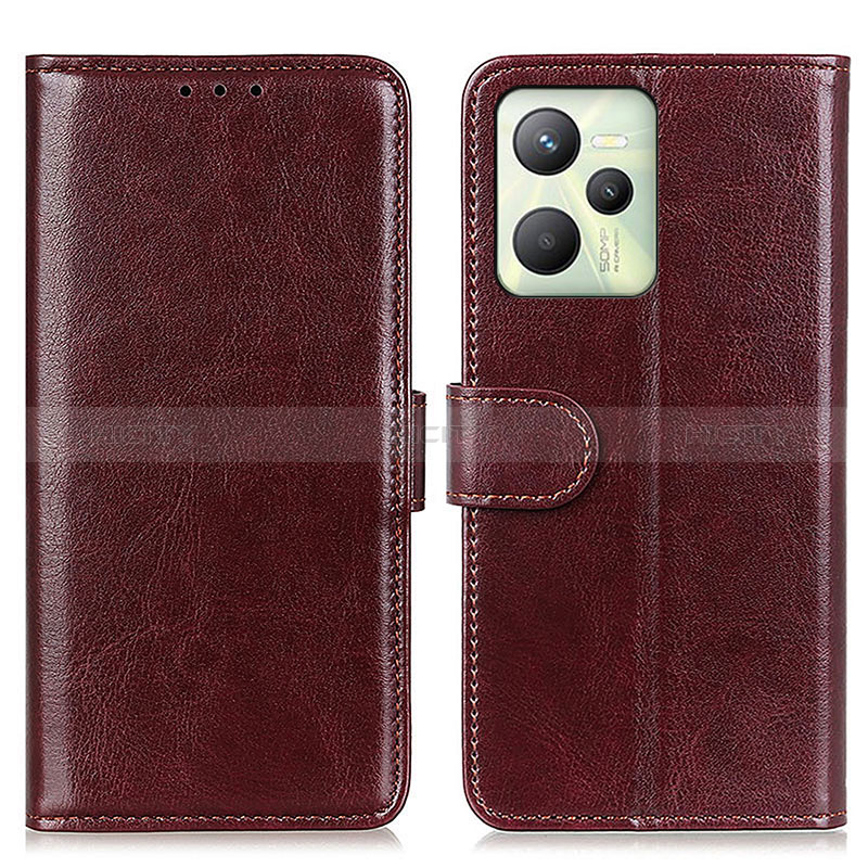 Coque Portefeuille Livre Cuir Etui Clapet M07L pour Realme Narzo 50A Prime Marron Plus