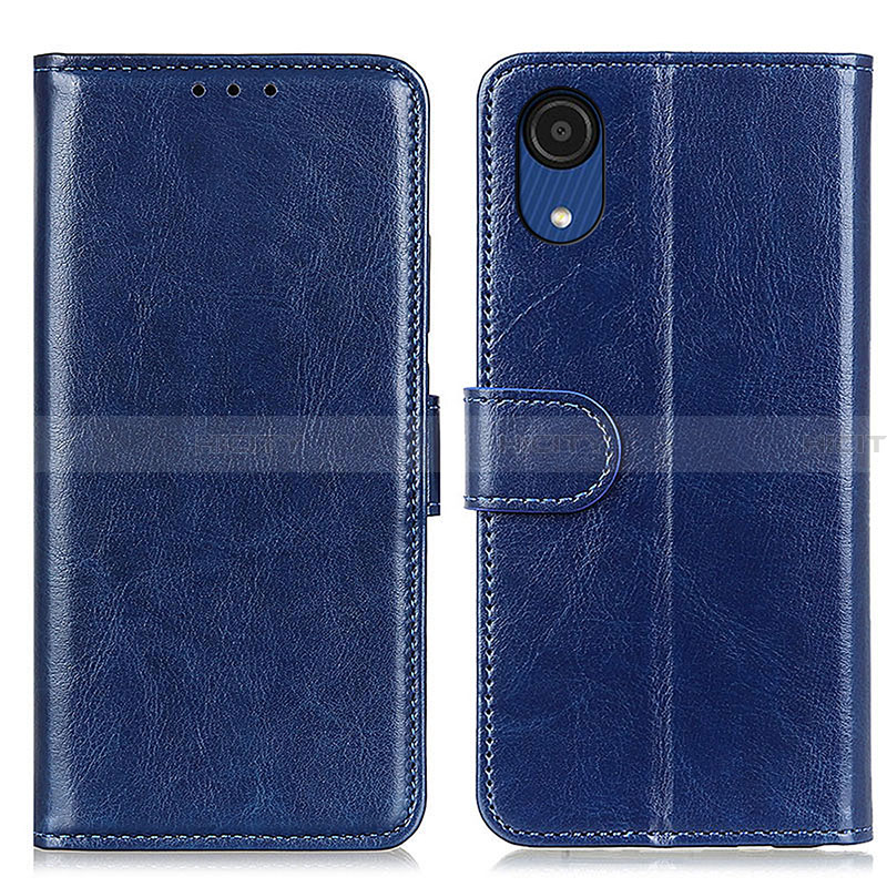 Coque Portefeuille Livre Cuir Etui Clapet M07L pour Samsung Galaxy A03 Core Bleu Plus