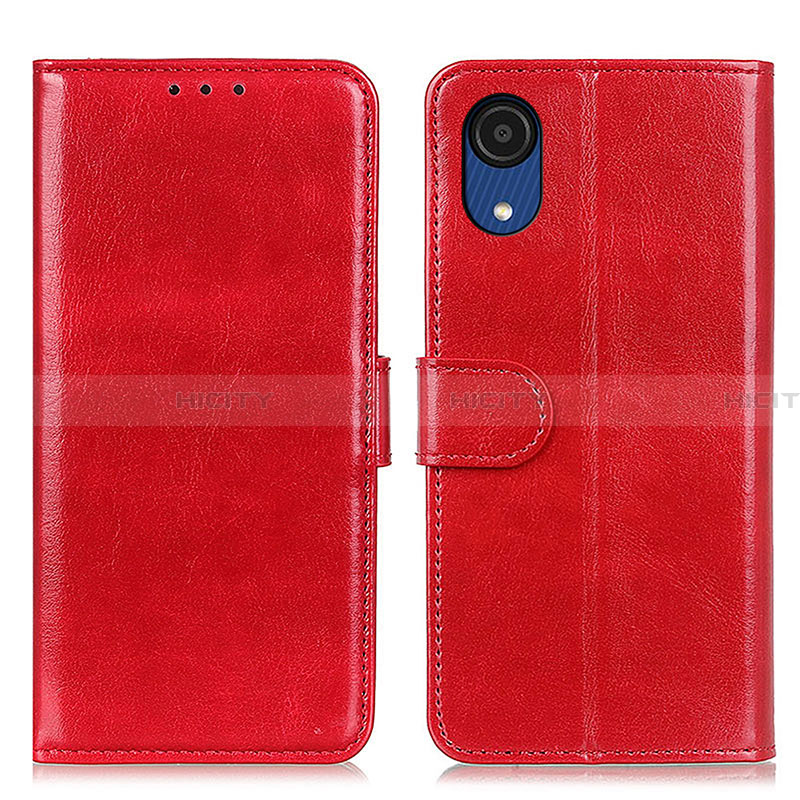 Coque Portefeuille Livre Cuir Etui Clapet M07L pour Samsung Galaxy A03 Core Rouge Plus