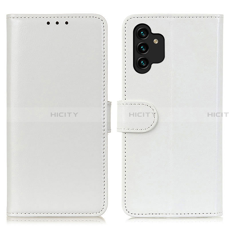 Coque Portefeuille Livre Cuir Etui Clapet M07L pour Samsung Galaxy A13 4G Blanc Plus