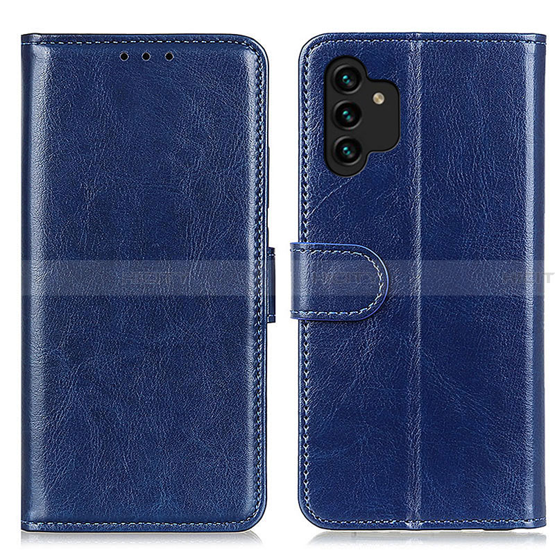 Coque Portefeuille Livre Cuir Etui Clapet M07L pour Samsung Galaxy A13 4G Bleu Plus