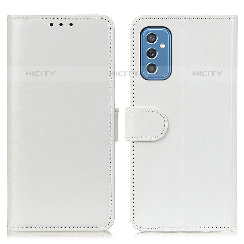 Coque Portefeuille Livre Cuir Etui Clapet M07L pour Samsung Galaxy M52 5G Blanc Plus