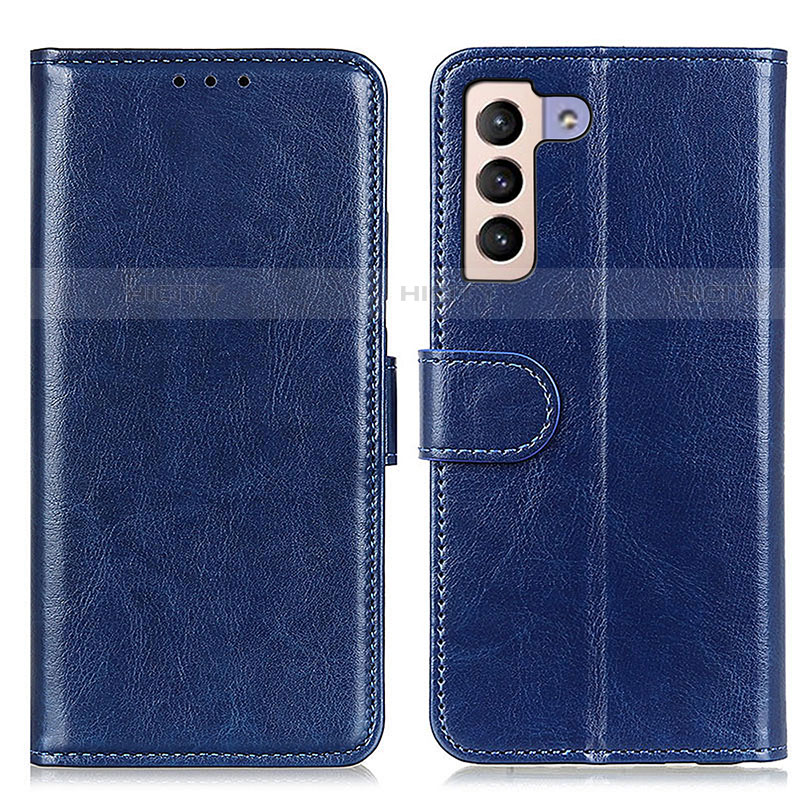 Coque Portefeuille Livre Cuir Etui Clapet M07L pour Samsung Galaxy S21 FE 5G Bleu Plus