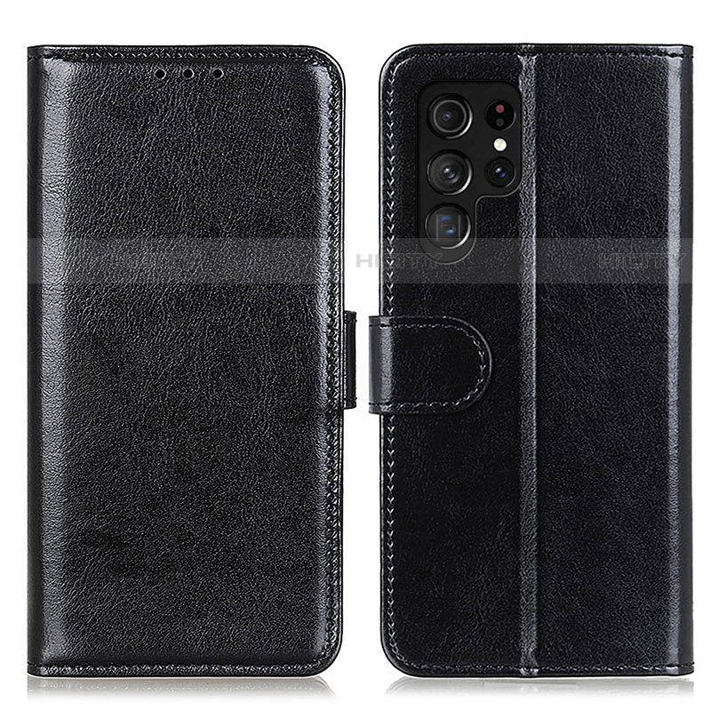 Coque Portefeuille Livre Cuir Etui Clapet M07L pour Samsung Galaxy S22 Ultra 5G Noir Plus