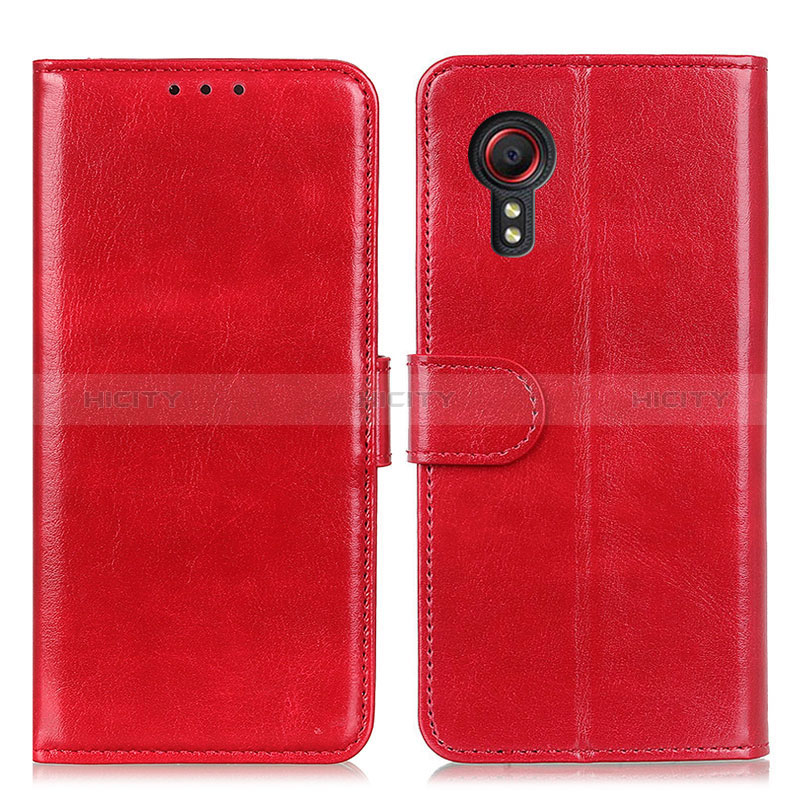 Coque Portefeuille Livre Cuir Etui Clapet M07L pour Samsung Galaxy XCover 5 SM-G525F Rouge Plus