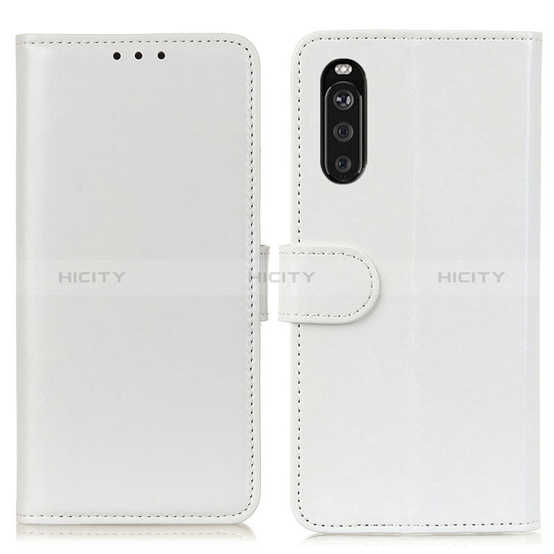Coque Portefeuille Livre Cuir Etui Clapet M07L pour Sony Xperia 10 III Blanc Plus