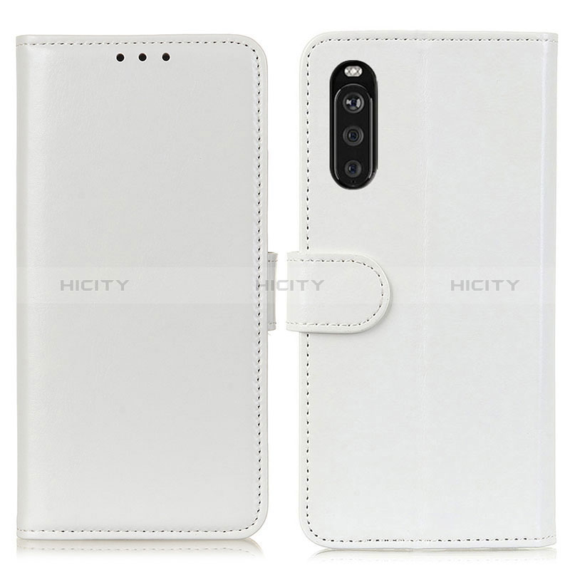 Coque Portefeuille Livre Cuir Etui Clapet M07L pour Sony Xperia 10 III Lite Blanc Plus