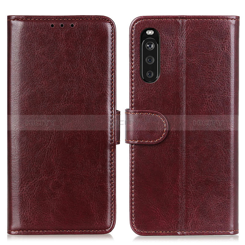 Coque Portefeuille Livre Cuir Etui Clapet M07L pour Sony Xperia 10 III Lite Marron Plus