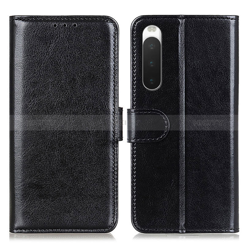 Coque Portefeuille Livre Cuir Etui Clapet M07L pour Sony Xperia 10 IV Noir Plus