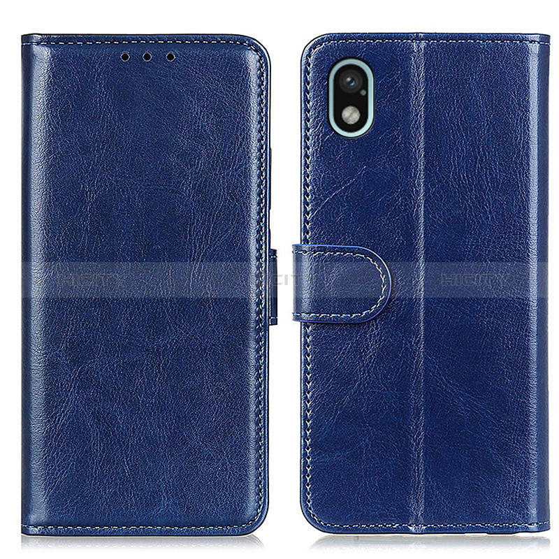 Coque Portefeuille Livre Cuir Etui Clapet M07L pour Sony Xperia Ace III Bleu Plus