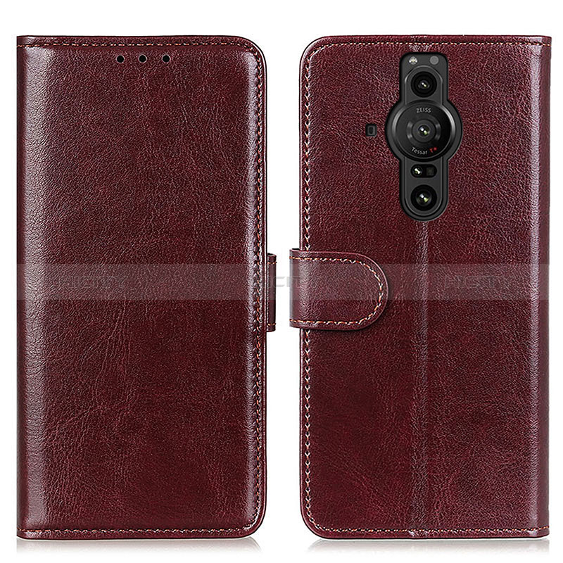 Coque Portefeuille Livre Cuir Etui Clapet M07L pour Sony Xperia PRO-I Marron Plus