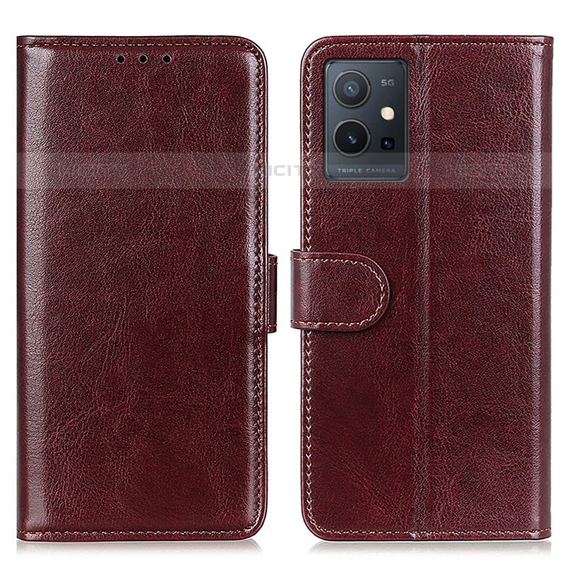 Coque Portefeuille Livre Cuir Etui Clapet M07L pour Vivo iQOO Z6 5G Marron Plus