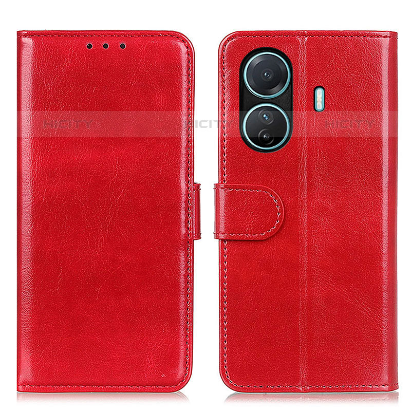 Coque Portefeuille Livre Cuir Etui Clapet M07L pour Vivo iQOO Z6 Pro 5G Rouge Plus