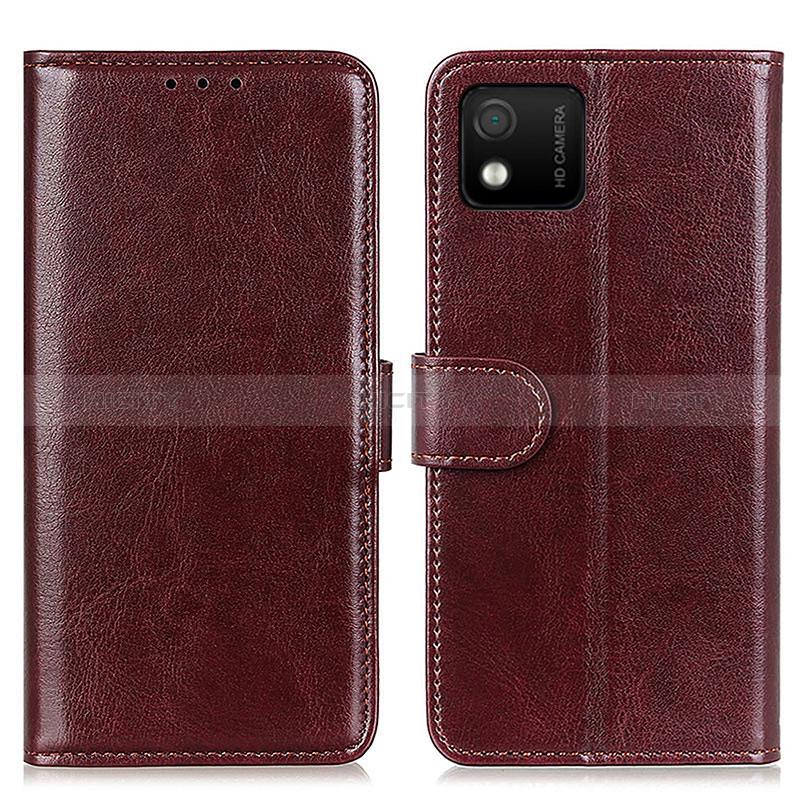 Coque Portefeuille Livre Cuir Etui Clapet M07L pour Wiko Y52 Marron Plus