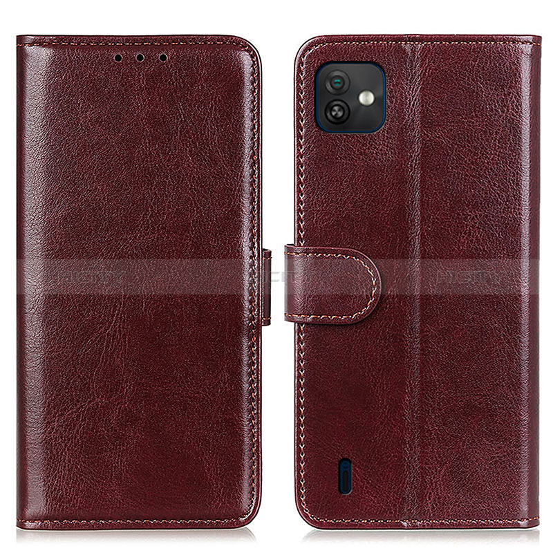 Coque Portefeuille Livre Cuir Etui Clapet M07L pour Wiko Y82 Marron Plus