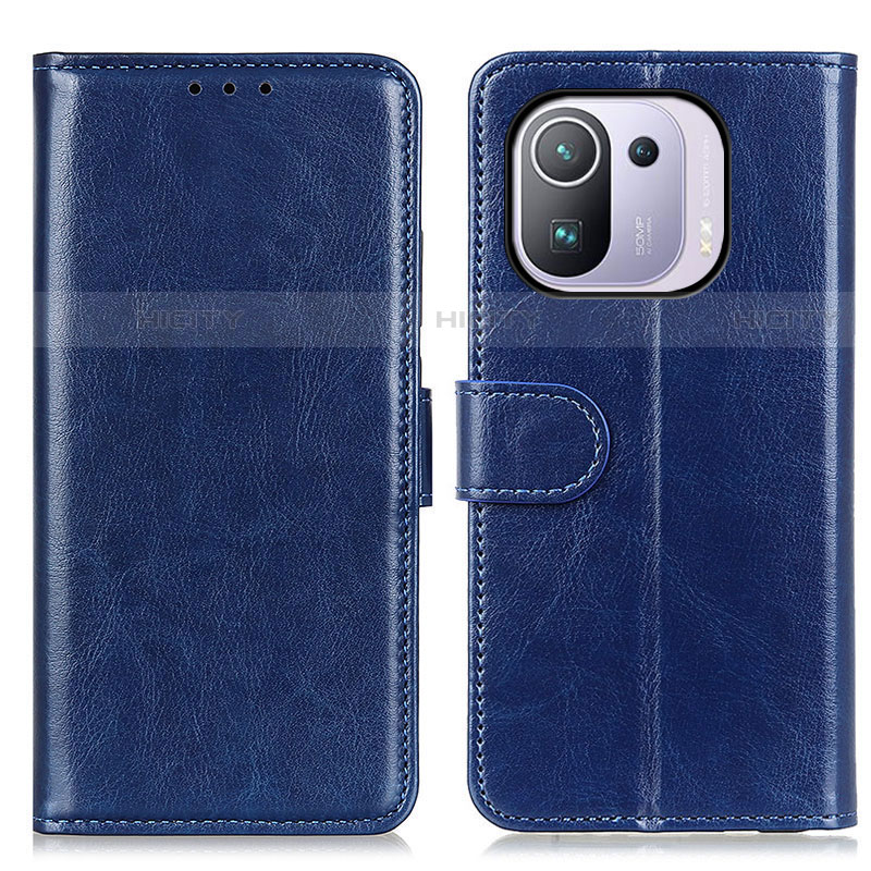 Coque Portefeuille Livre Cuir Etui Clapet M07L pour Xiaomi Mi 11 Pro 5G Bleu Plus