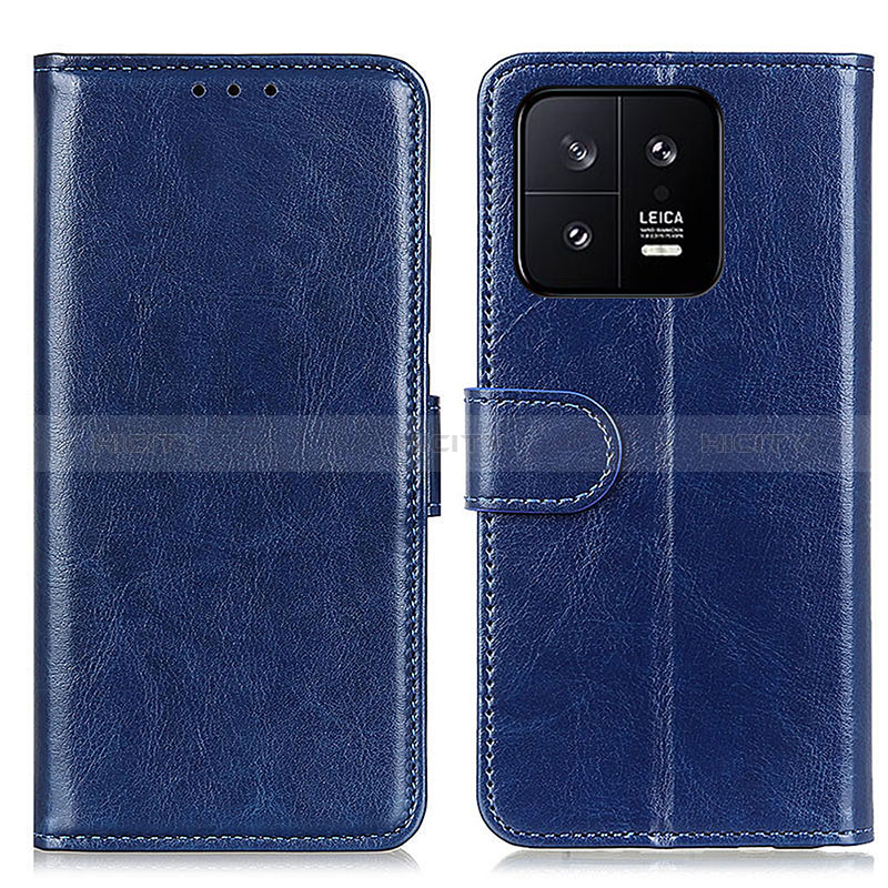 Coque Portefeuille Livre Cuir Etui Clapet M07L pour Xiaomi Mi 13 5G Bleu Plus