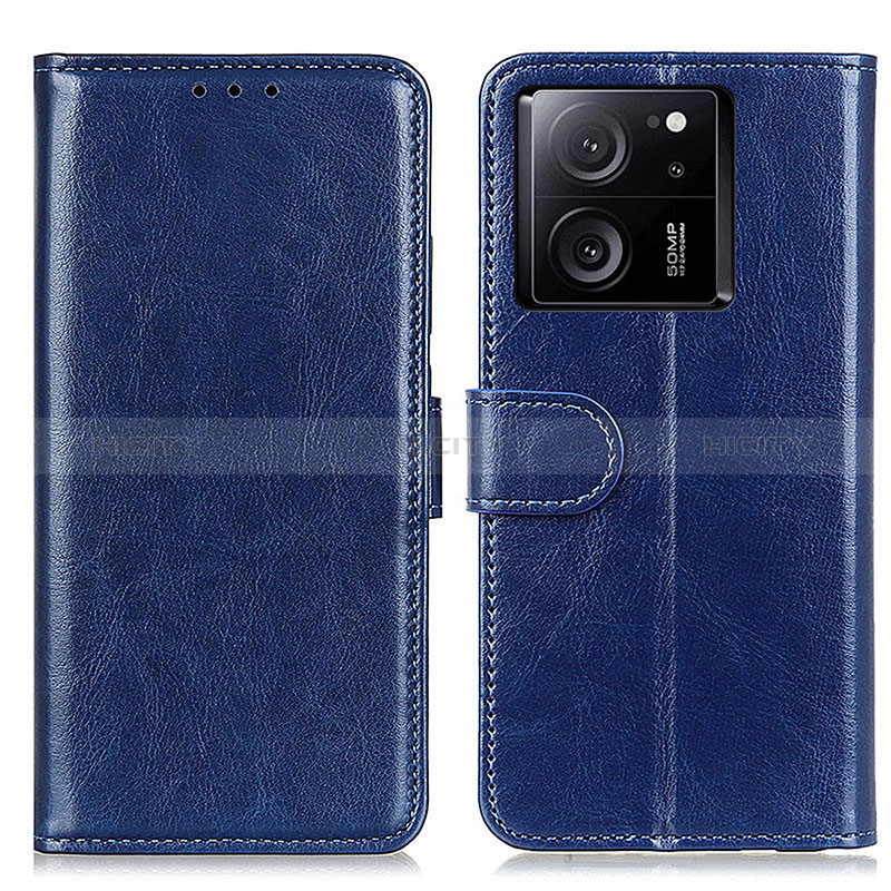 Coque Portefeuille Livre Cuir Etui Clapet M07L pour Xiaomi Mi 13T 5G Bleu Plus