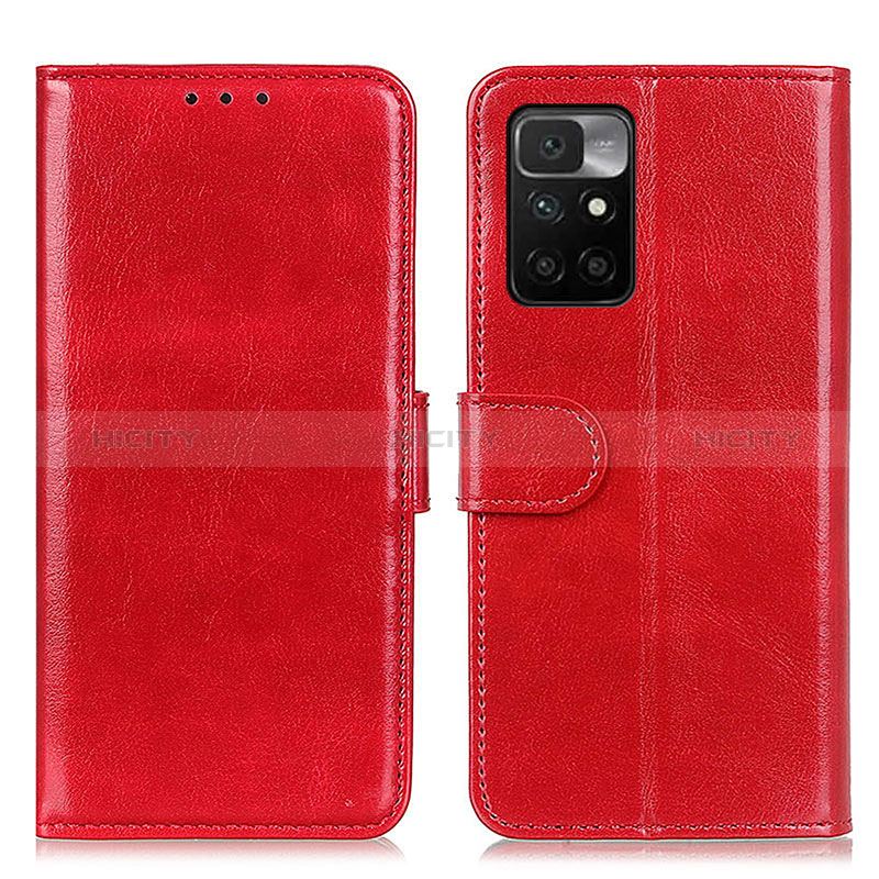 Coque Portefeuille Livre Cuir Etui Clapet M07L pour Xiaomi Redmi 10 (2022) Rouge Plus