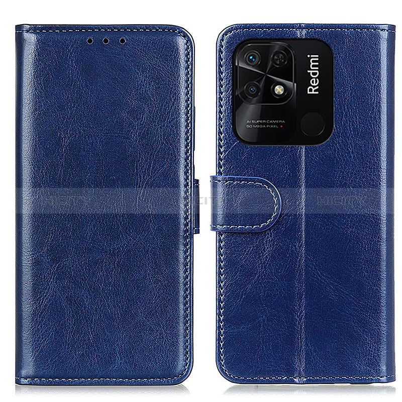 Coque Portefeuille Livre Cuir Etui Clapet M07L pour Xiaomi Redmi 10C 4G Bleu Plus