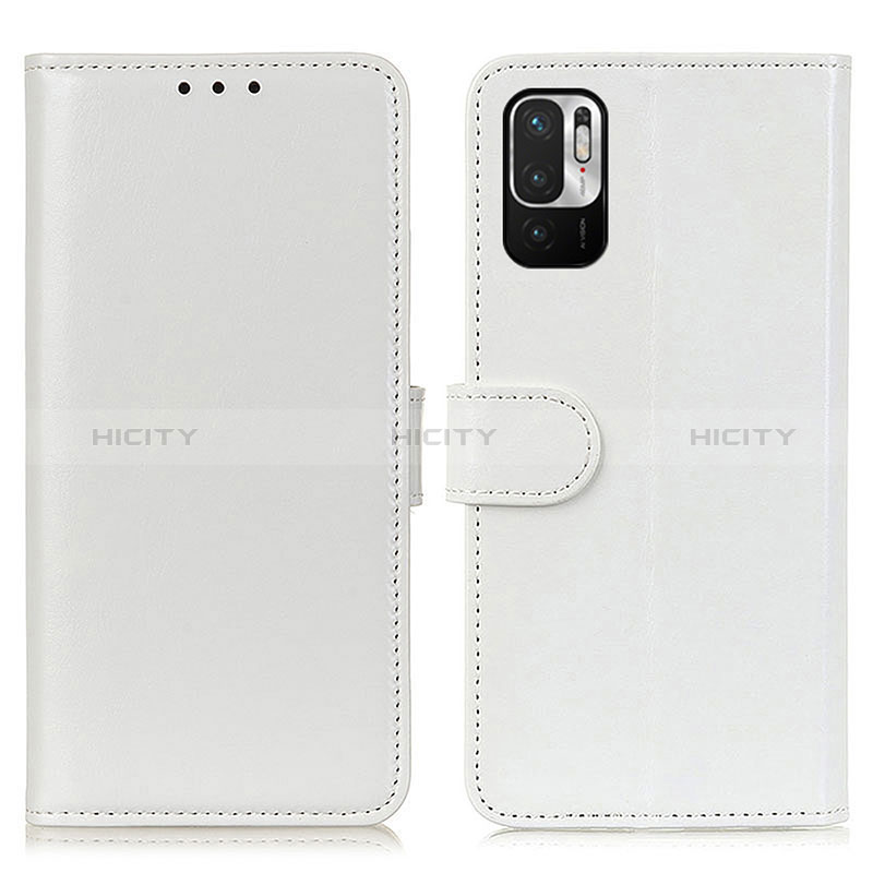 Coque Portefeuille Livre Cuir Etui Clapet M07L pour Xiaomi Redmi Note 10 JE 5G Blanc Plus