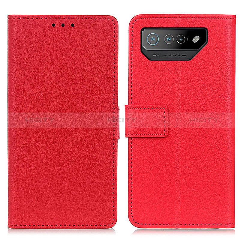 Coque Portefeuille Livre Cuir Etui Clapet M08L pour Asus ROG Phone 7 Rouge Plus