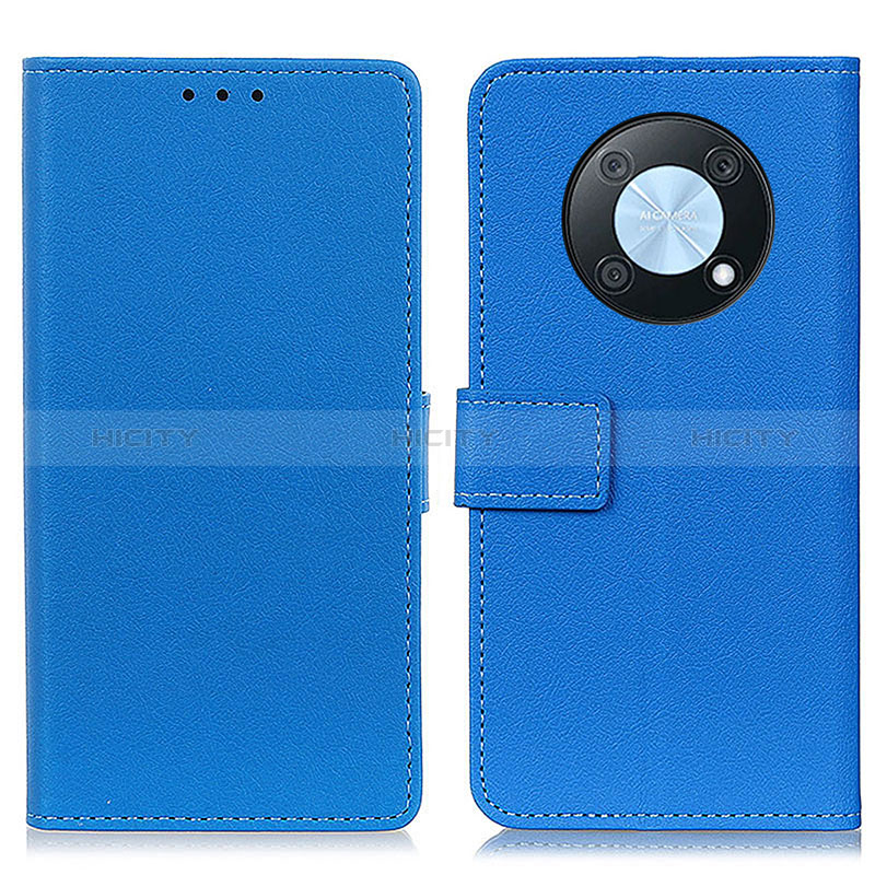 Coque Portefeuille Livre Cuir Etui Clapet M08L pour Huawei Enjoy 50 Pro Bleu Plus