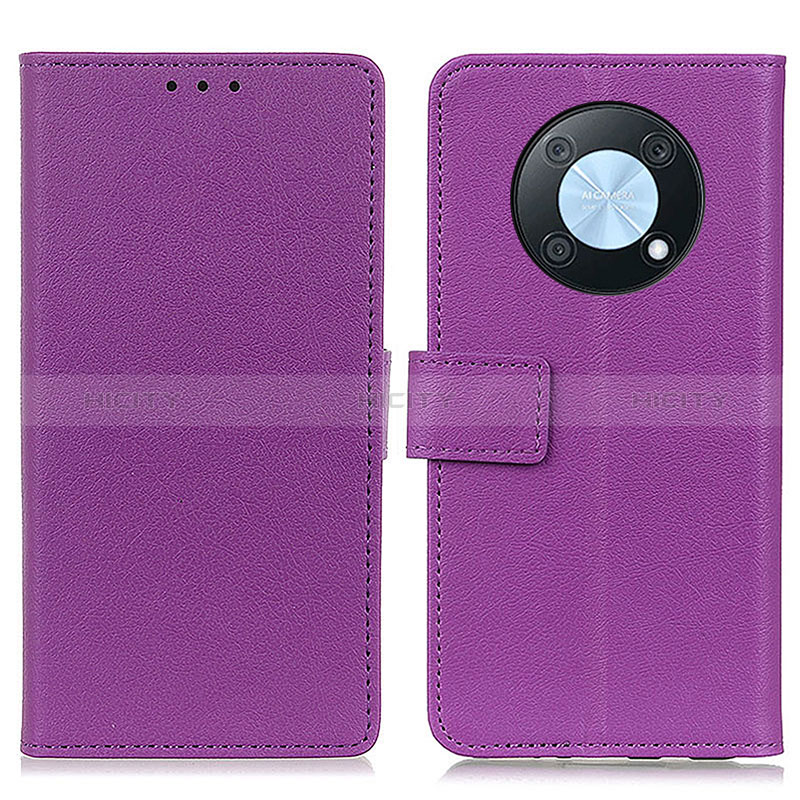 Coque Portefeuille Livre Cuir Etui Clapet M08L pour Huawei Enjoy 50 Pro Violet Plus