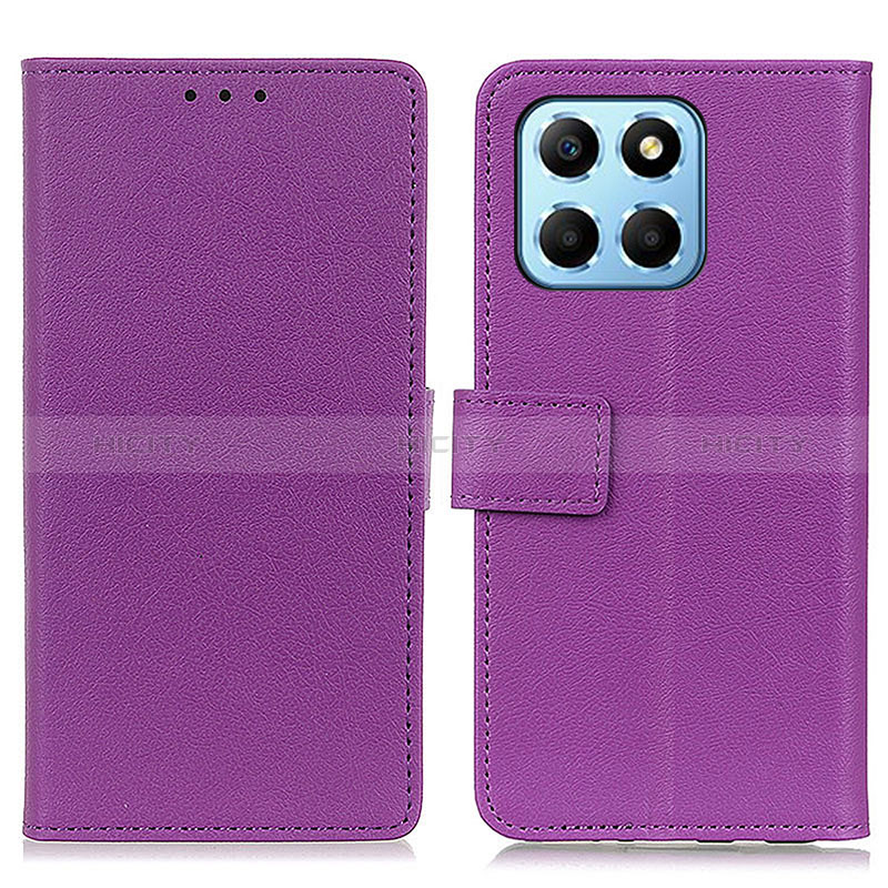 Coque Portefeuille Livre Cuir Etui Clapet M08L pour Huawei Honor 70 Lite 5G Violet Plus