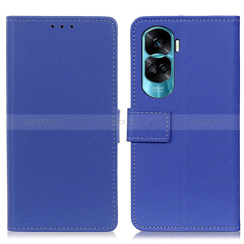 Coque Portefeuille Livre Cuir Etui Clapet M08L pour Huawei Honor 90 Lite 5G Bleu Plus