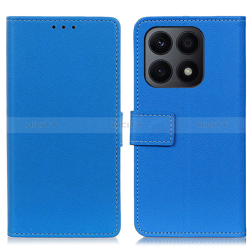 Coque Portefeuille Livre Cuir Etui Clapet M08L pour Huawei Honor X8a 4G Bleu Plus