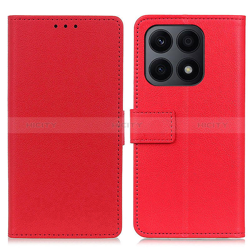 Coque Portefeuille Livre Cuir Etui Clapet M08L pour Huawei Honor X8a 4G Rouge Plus