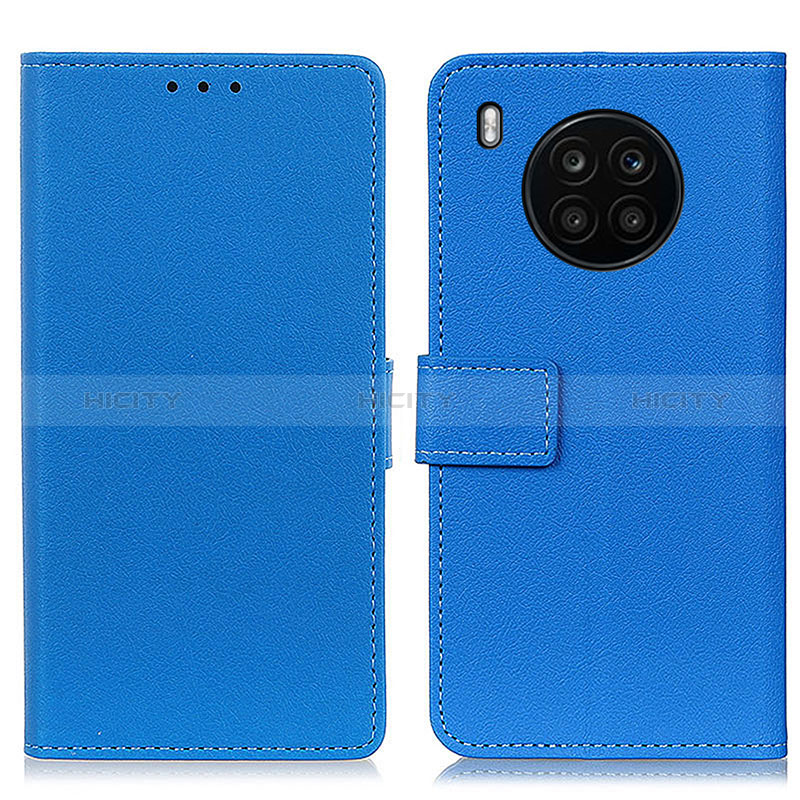 Coque Portefeuille Livre Cuir Etui Clapet M08L pour Huawei Nova 8i Bleu Plus