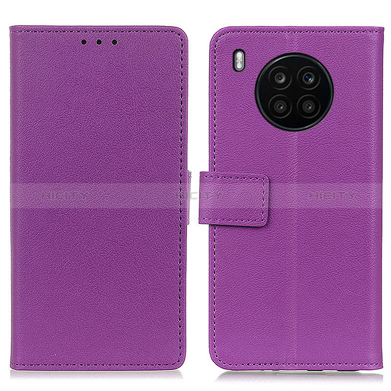 Coque Portefeuille Livre Cuir Etui Clapet M08L pour Huawei Nova 8i Violet Plus