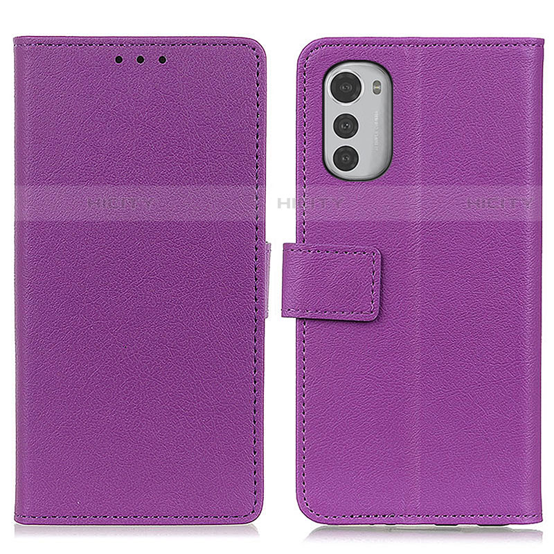 Coque Portefeuille Livre Cuir Etui Clapet M08L pour Motorola Moto E32 Violet Plus