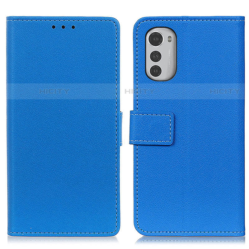 Coque Portefeuille Livre Cuir Etui Clapet M08L pour Motorola Moto E32s Bleu Plus