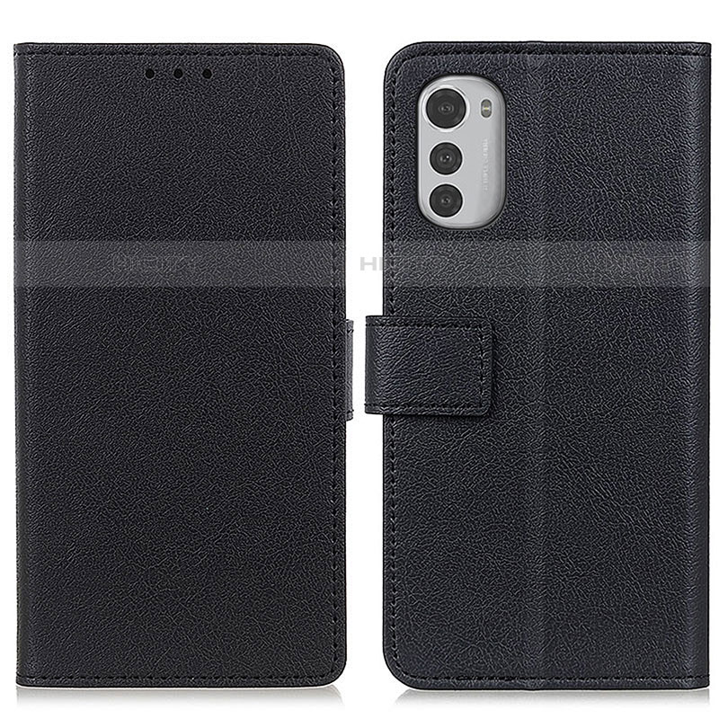 Coque Portefeuille Livre Cuir Etui Clapet M08L pour Motorola Moto E32s Noir Plus