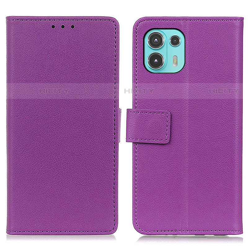 Coque Portefeuille Livre Cuir Etui Clapet M08L pour Motorola Moto Edge 20 Lite 5G Violet Plus