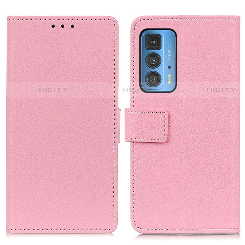 Coque Portefeuille Livre Cuir Etui Clapet M08L pour Motorola Moto Edge 20 Pro 5G Rose Plus