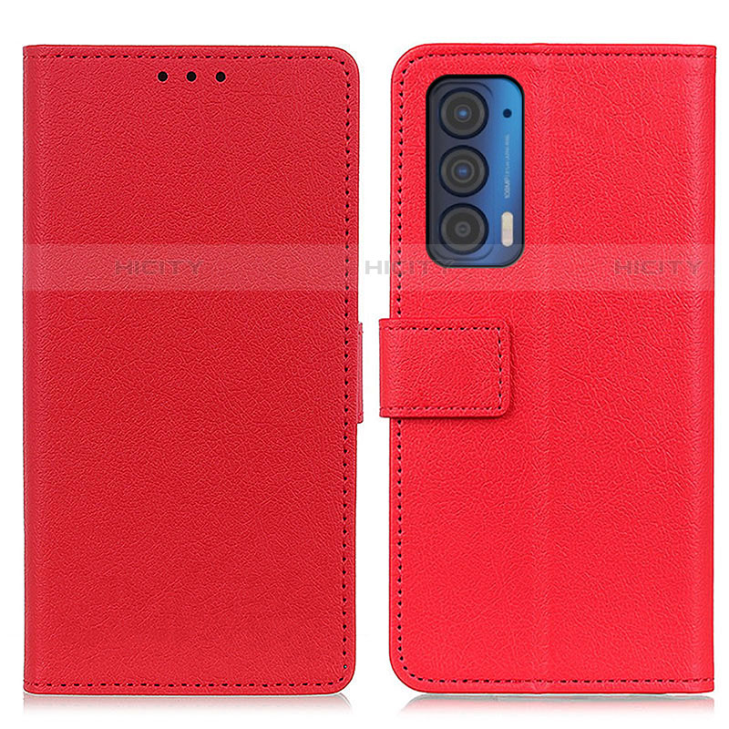 Coque Portefeuille Livre Cuir Etui Clapet M08L pour Motorola Moto Edge (2021) 5G Rouge Plus