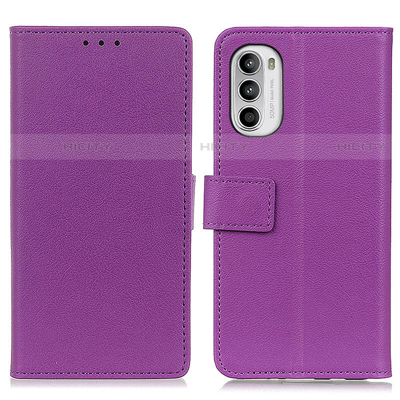 Coque Portefeuille Livre Cuir Etui Clapet M08L pour Motorola Moto Edge (2022) 5G Violet Plus