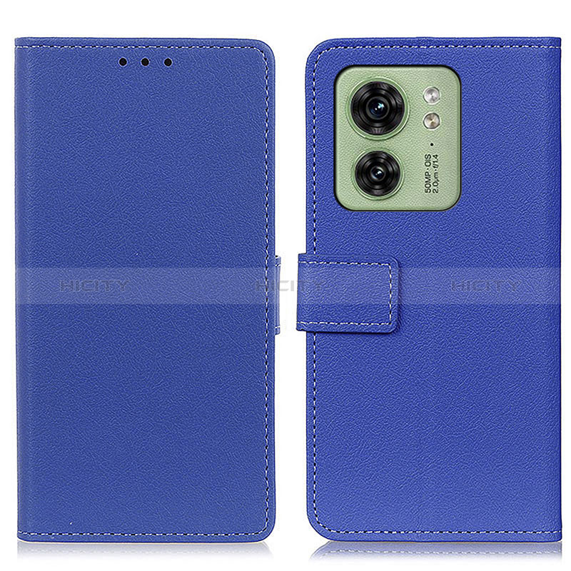 Coque Portefeuille Livre Cuir Etui Clapet M08L pour Motorola Moto Edge (2023) 5G Bleu Plus