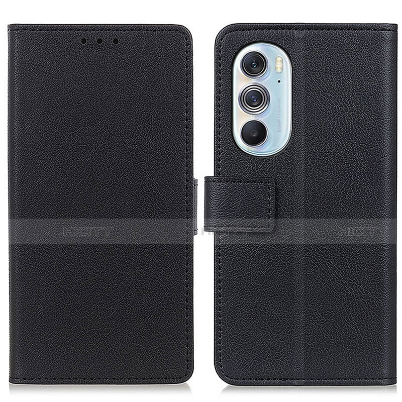 Coque Portefeuille Livre Cuir Etui Clapet M08L pour Motorola Moto Edge 30 Pro 5G Noir Plus