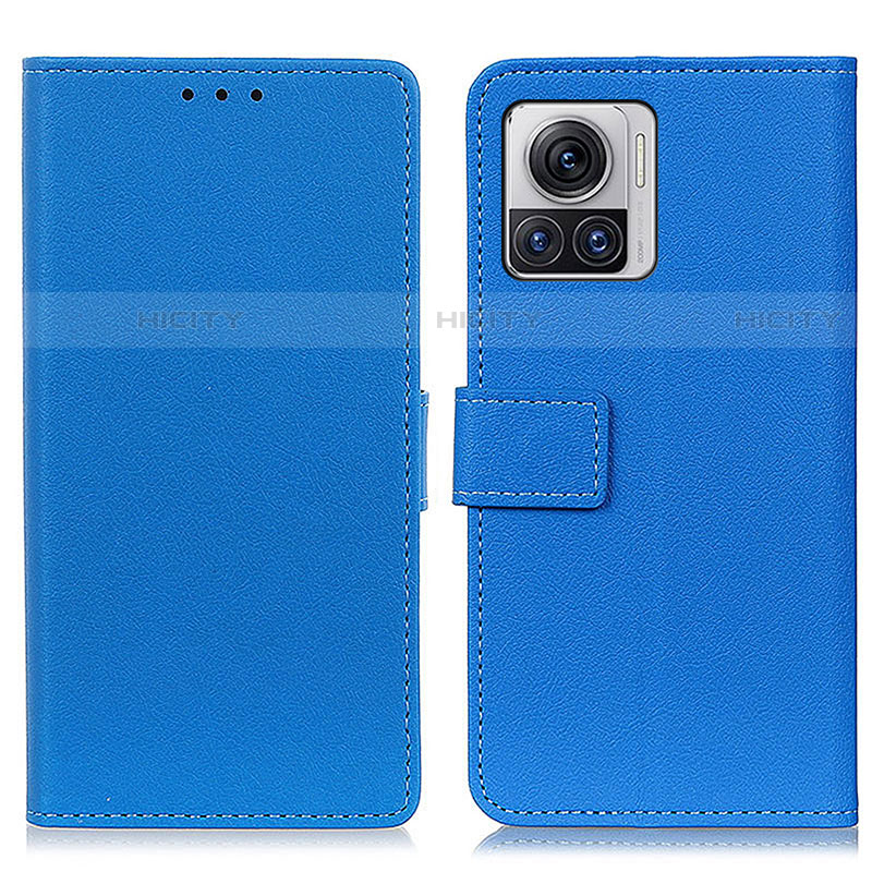 Coque Portefeuille Livre Cuir Etui Clapet M08L pour Motorola Moto Edge 30 Ultra 5G Bleu Plus