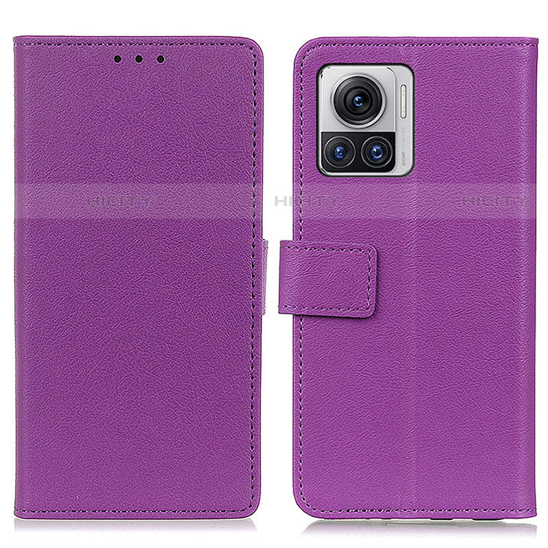 Coque Portefeuille Livre Cuir Etui Clapet M08L pour Motorola Moto Edge 30 Ultra 5G Violet Plus