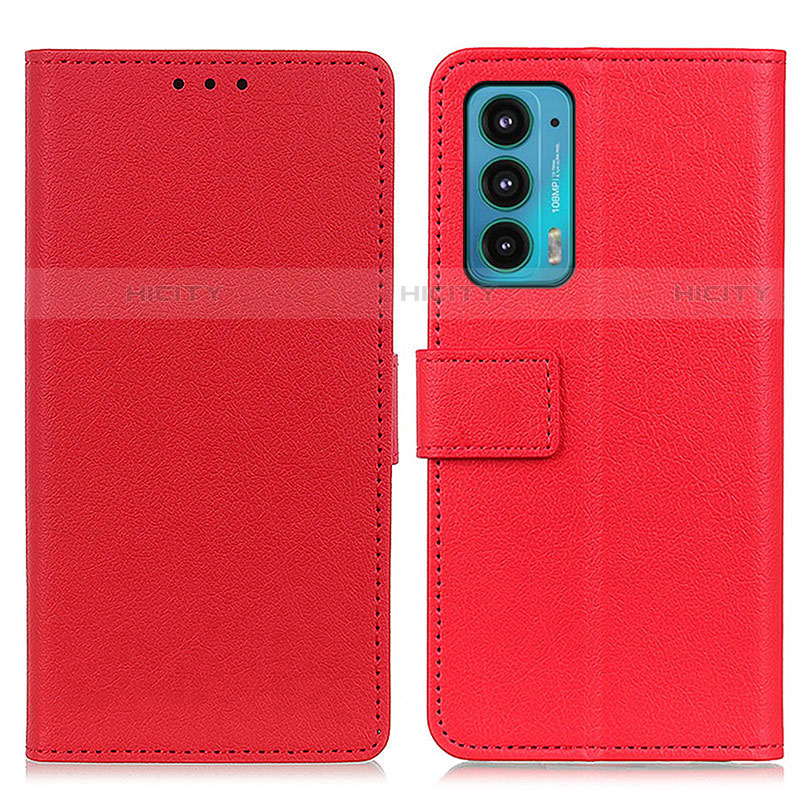 Coque Portefeuille Livre Cuir Etui Clapet M08L pour Motorola Moto Edge Lite 5G Rouge Plus