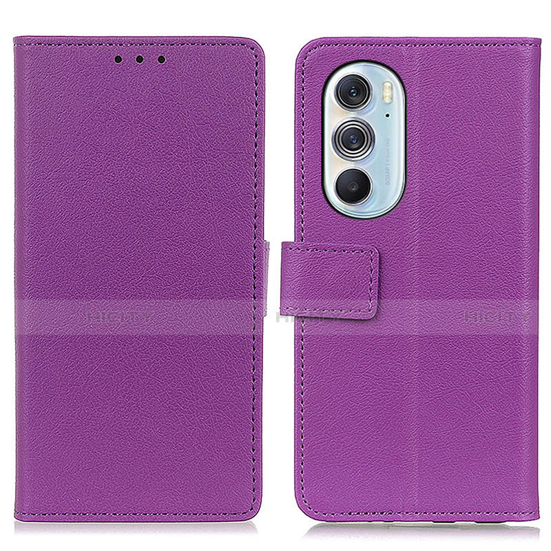 Coque Portefeuille Livre Cuir Etui Clapet M08L pour Motorola Moto Edge X30 5G Violet Plus