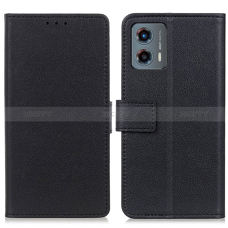 Coque Portefeuille Livre Cuir Etui Clapet M08L pour Motorola Moto G 5G (2023) Noir Plus