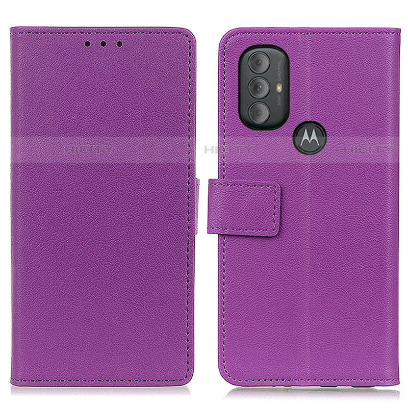 Coque Portefeuille Livre Cuir Etui Clapet M08L pour Motorola Moto G Play (2023) Violet Plus